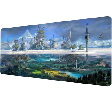 Landscape Castle Desk Mat For TCG Playmat, Game Playmat For MTG CCG