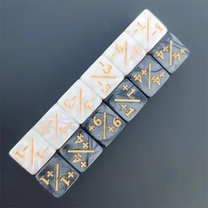 12 Pieces Set Arithmetic Dice- Pearl