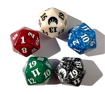 MTG 5 X Random Spindown Life Counter Dice