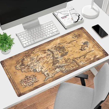 Middle Earth Map Desk Mat: Large, Rubber, Rectangle, Waterproof, Non-Slip