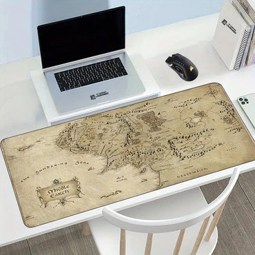 Middle Earth Map Desk Mat: Large, Rubber, Rectangle, Waterproof, Non-Slip