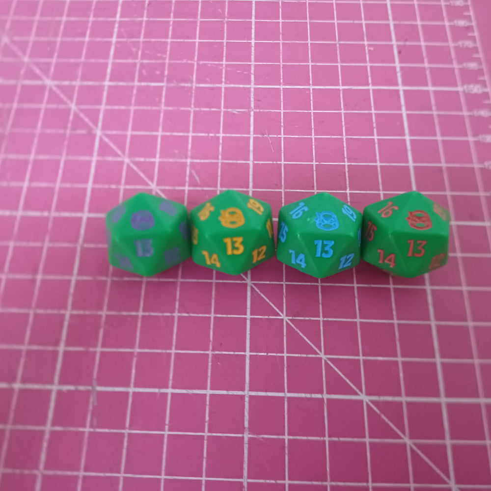Teenage Mutant Ninja Turtle D20 Dice (4)