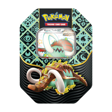 Pokémon: SV4.5 Paldean Fates - 4-Booster Tin (Great Tusk EX)