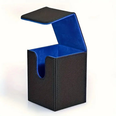 Vertical Card Storage Box 100+ Single Sleeved  (Black Blue)