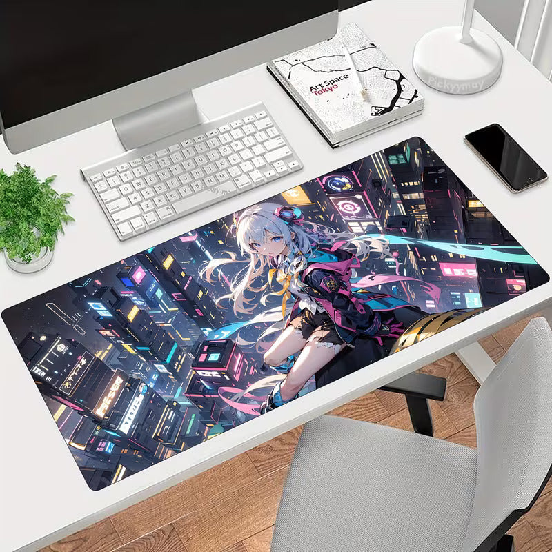 Anime Girl Street Art Extra Large Gaming Mouse Pad