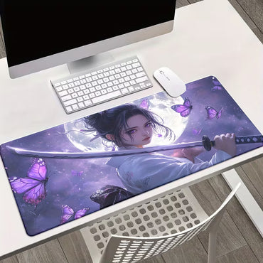 XXL Anime Girl Playmat -  Japanese Samurai and Butterfly Design