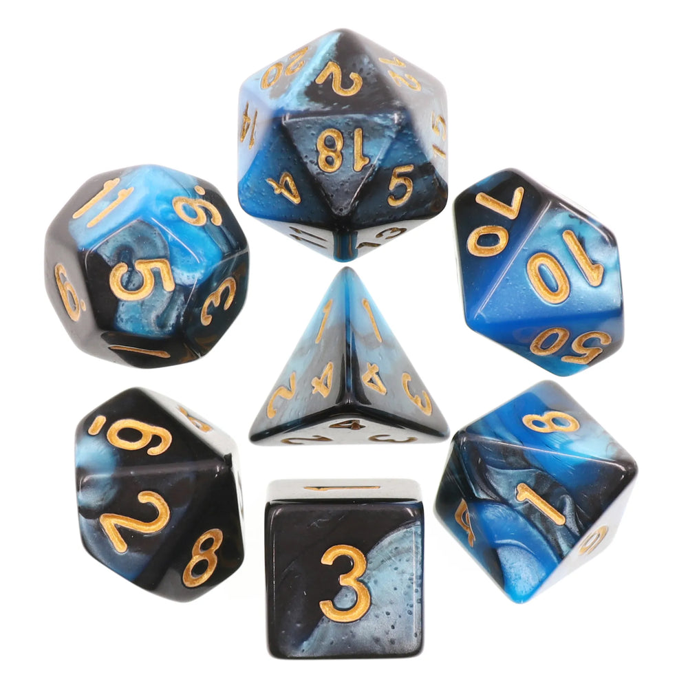 Battleground polyhedral dice sets blended