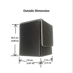 Vertical Card Storage Box 100+ Single Sleeved  (Black Blue)