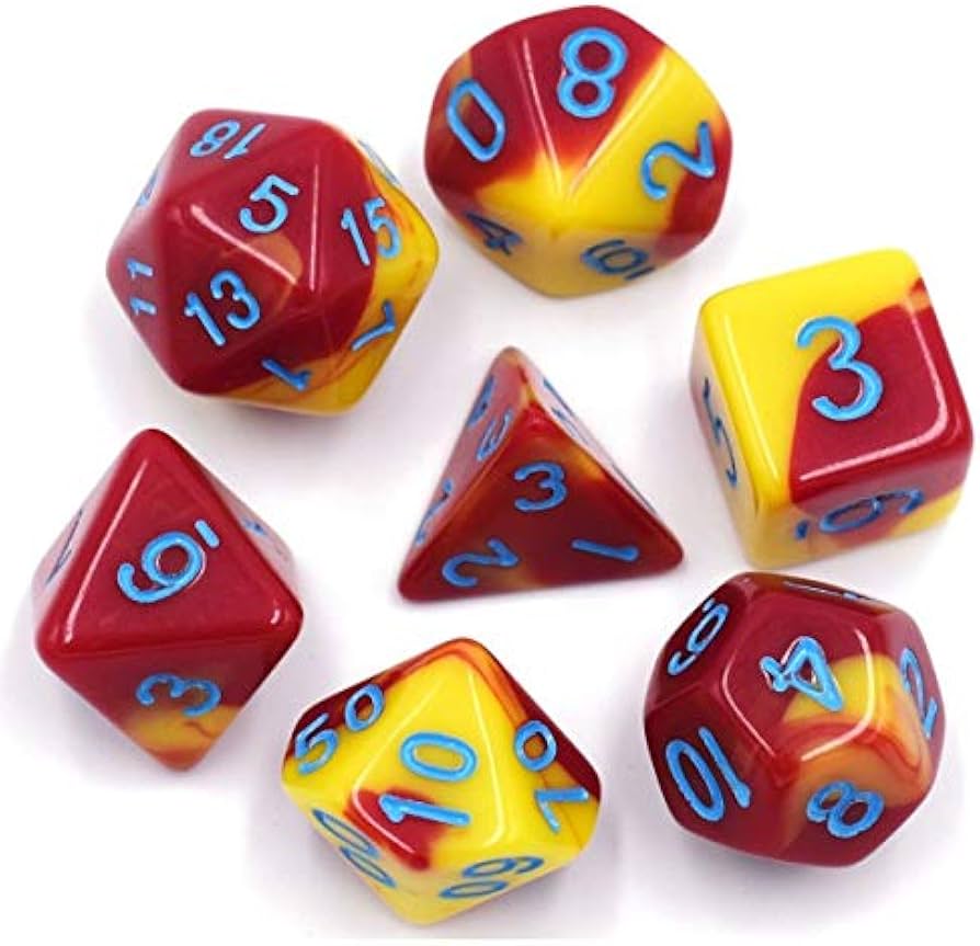 Battleground polyhedral dice sets blended