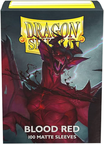 Dragon Shield Matte Sleeve - Blood Red 100ct
