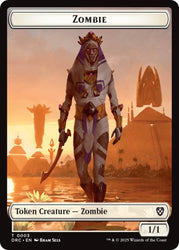 Vizier of Many Faces // Zombie (0003) Double-Sided Token [Aetherdrift Commander Tokens]