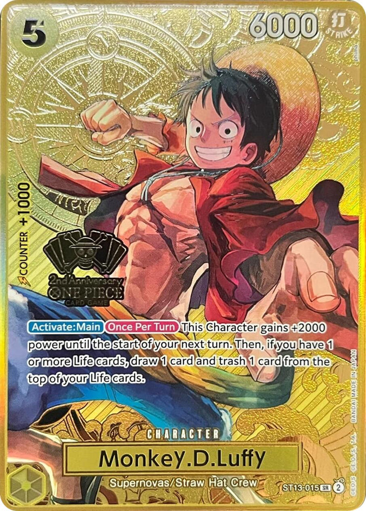 Monkey.D.Luffy (Japanese Version 2nd Anniversary Set) [One Piece Promotion Cards]