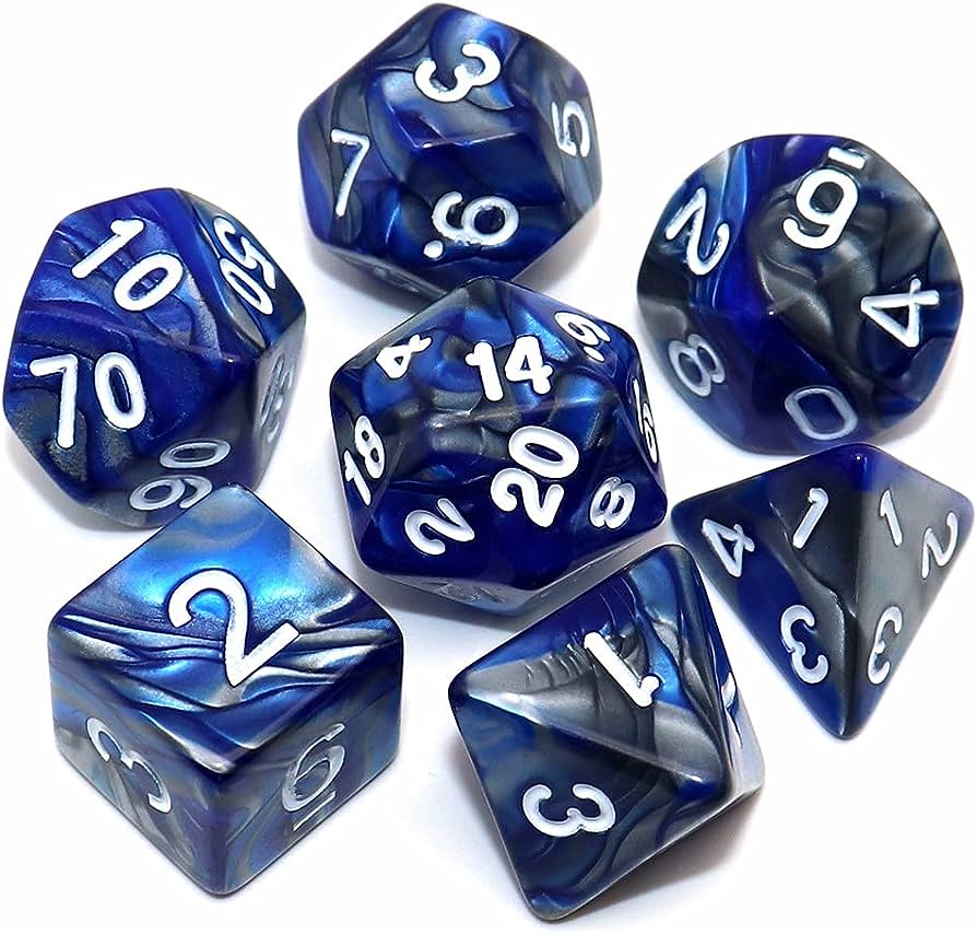 Battleground polyhedral dice sets blended