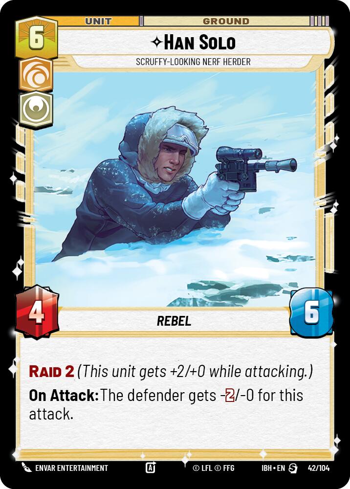 Han Solo (42/104) - Scruffy-Looking Nerf Herder (42/104) [Intro Battle: Hoth]