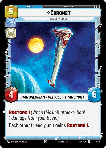 Coronet - Stately Vessel (Foil) (557) (557) [Secrets of Power]