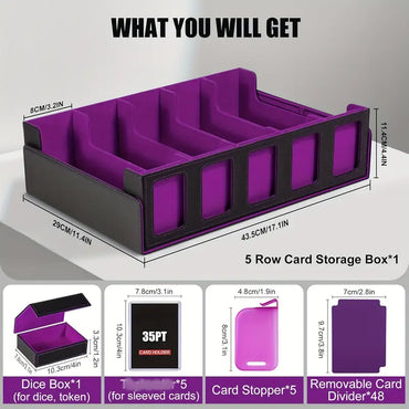 Card Storage Box 5 Window display 3000+ (Black Blue)