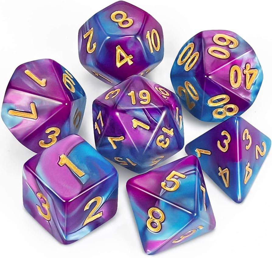 Battleground polyhedral dice sets blended