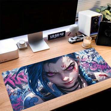 Extra Large Anime Girl Themed Pad with Stitched Edges