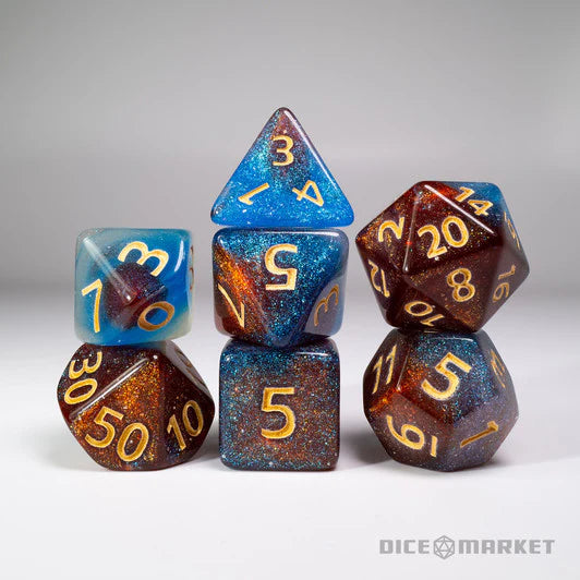 Battleground polyhedral dice sets blended
