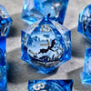 Black Dragon Theme Liquid Core Resin polyhedral Dice Set