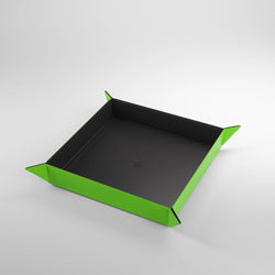 GameGenic - Magnetic Dice Tray Square (Black/Green)