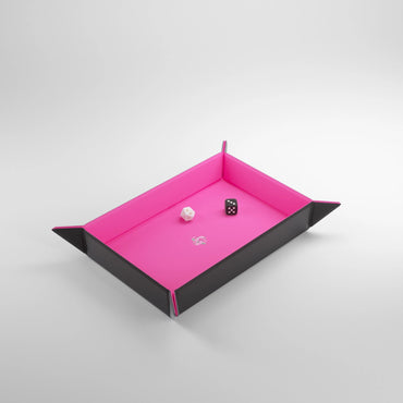 GameGenic - Magnetic Dice Tray Rectangular (Black/Pink