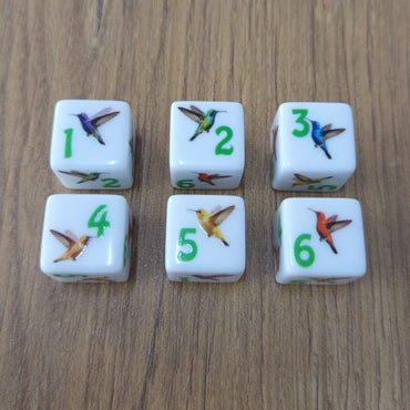 Bird Dice (15mm x15mm)(6pcs)(Green)