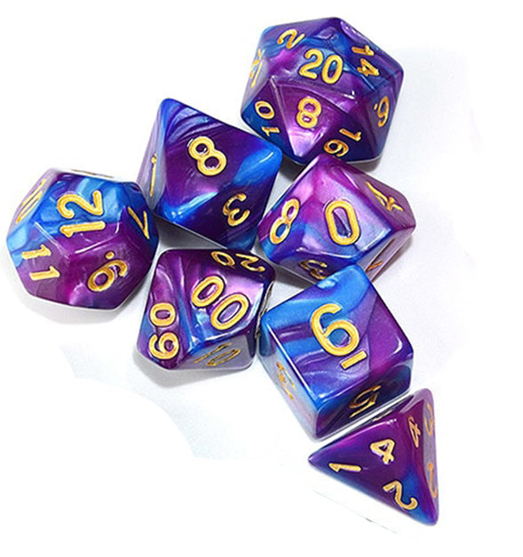 Battleground polyhedral dice sets blended