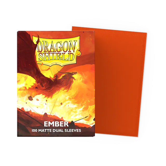 Dragon Shield Matte Dual- Ember Sleeves - (100ct) Standard Size