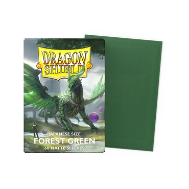 Dragon Shield Forest Green - Matte Sleeves (JAPANESE SIZE)