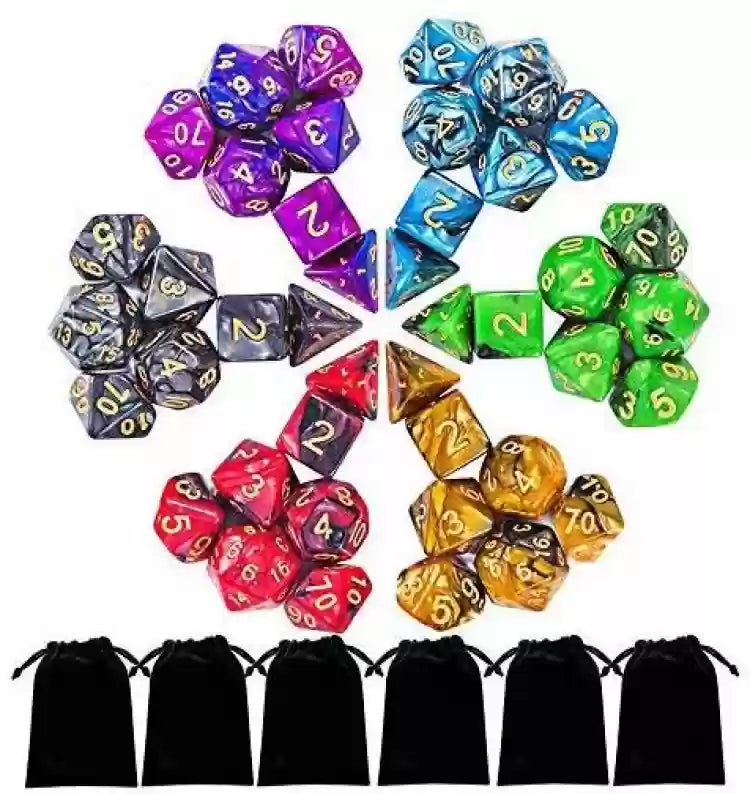 Battleground polyhedral dice sets blended