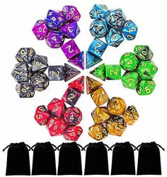 Battleground polyhedral dice sets blended