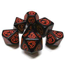 Dragon Dice Set Black with Red