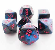 Gemini Black-Starlight with Red 7 Die Set