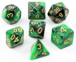 Battleground polyhedral dice sets blended