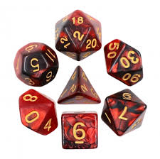 Battleground polyhedral dice sets blended