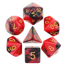Battleground polyhedral dice sets blended
