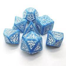 Elvish Glacier & White Dice Set