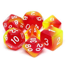 Battleground polyhedral dice sets blended