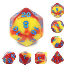 Battleground polyhedral dice sets blended