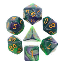 Battleground polyhedral dice sets blended