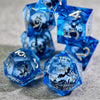 Black Dragon Theme Liquid Core Resin polyhedral Dice Set