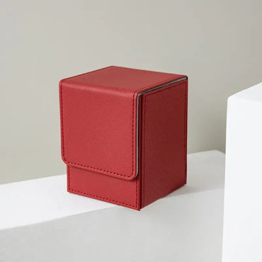 Vertical Card Storage Box 100+ Single Sleeved  (Red)