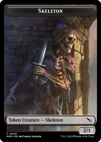 Skeleton Token [Murders at Karlov Manor Tokens]