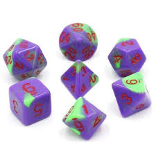 Battleground polyhedral dice sets blended