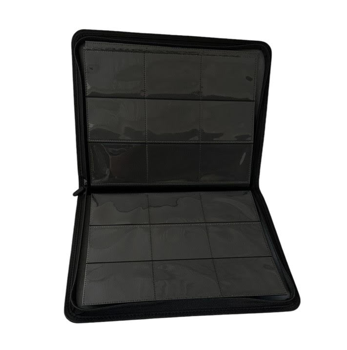 Luck Dragon 9 Pocket Side Loading Zip Card Binder - Black (20 pages included, fits 360 Cards)