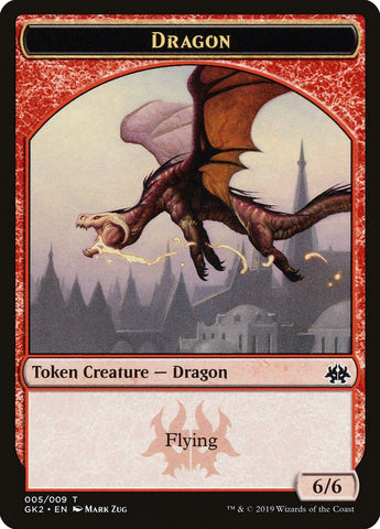 Dragon // Goblin Double-Sided Token [Ravnica Allegiance Guild Kit Tokens]