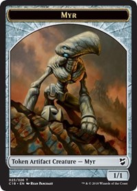 Myr (023) // Thopter (025) Double-Sided Token [Commander 2018 Tokens]