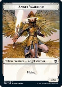 Angel Warrior // Hydra Double-Sided Token [Zendikar Rising Tokens]
