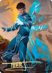 Jace, Mirror Mage 1 Art Card (Gold-Stamped Signature) [Art Series: Zendikar Rising]